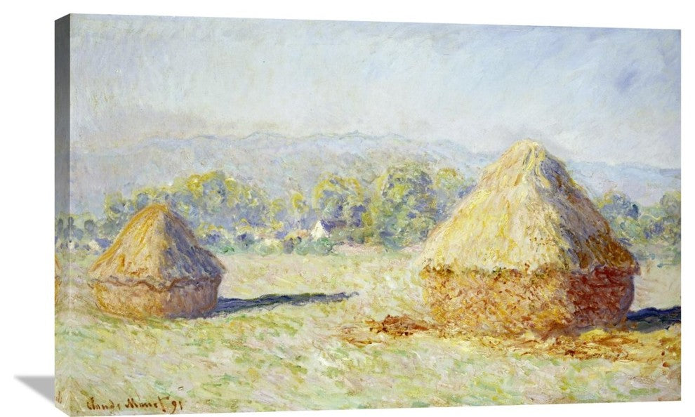 "Haystacks, Morning Effect" Artwork, 36" x 23"