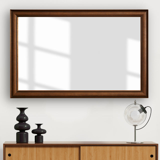 Oxfordshire Framed Wall Mirror, Bronze, 36" X 54"