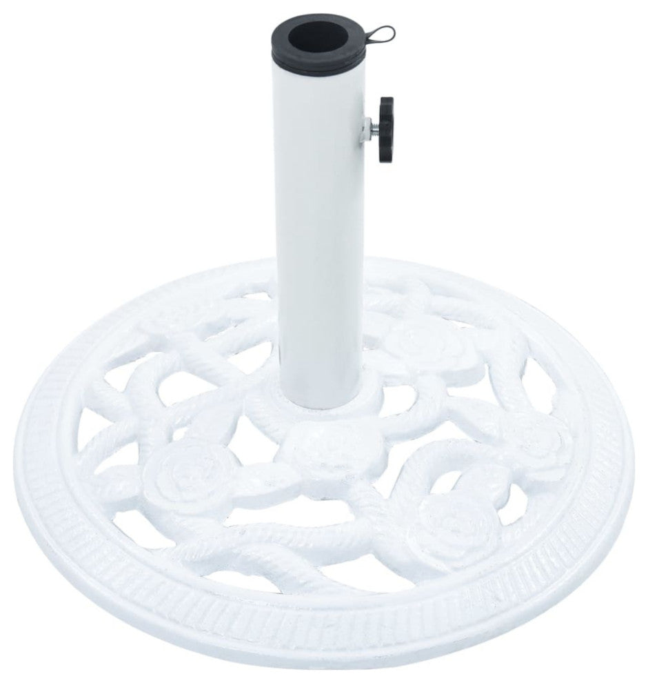Vidaxl Umbrella Base White 19.8 Lbs 15.7" Cast Iron