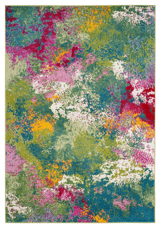 Safavieh Watercolor Collection, WTC697 Rug, Green/Fuchsia, 8'x10'