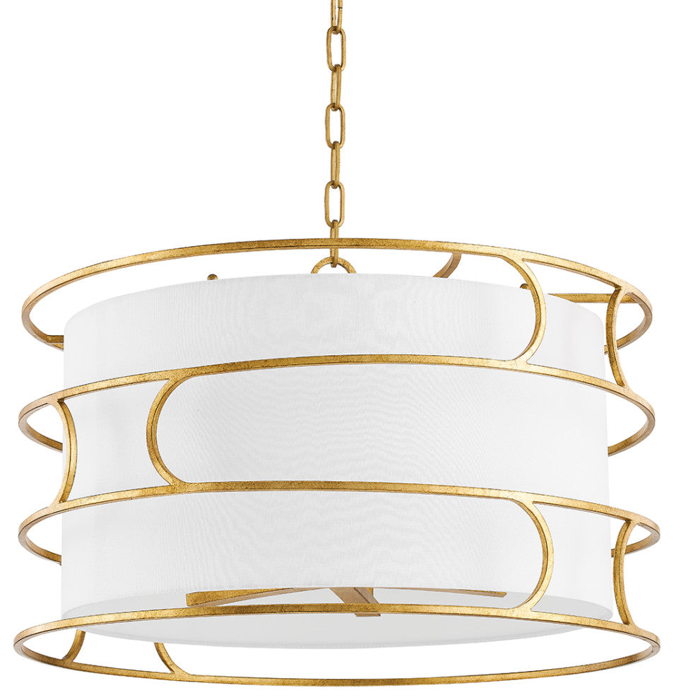 Reedley 5 Light Chandelier Vintage Gold Leaf