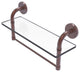 Remi 16" Glass Vanity Shelf with Towel Bar, Antique Copper