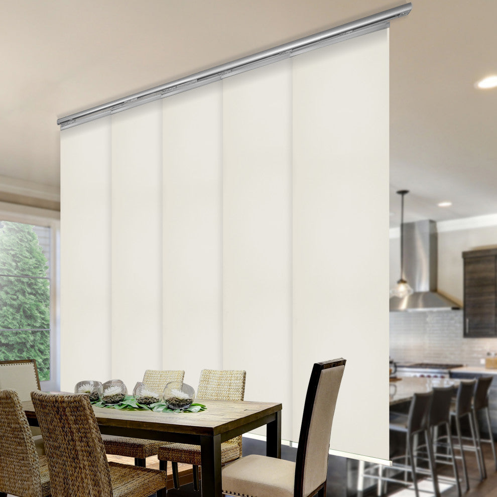 Scarlet 5-Panel Track Extendable Vertical Blinds 58-110"W