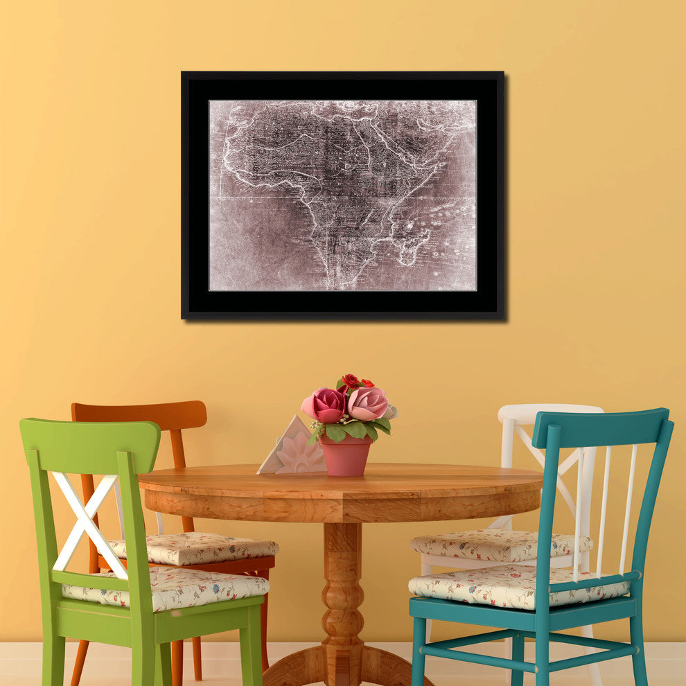 Africa Mapmaker Vintage Vivid Sepia Map Canvas, 16"x21"
