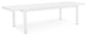 Loma Outdoor Extension Dining Table With Powder Coated Aluminum Frame, White