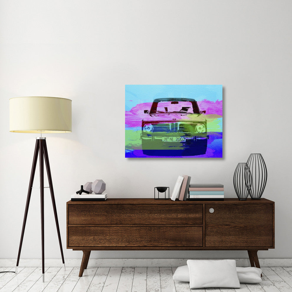 "BMW 2002 Front Watercolor 1" Fine Art Print