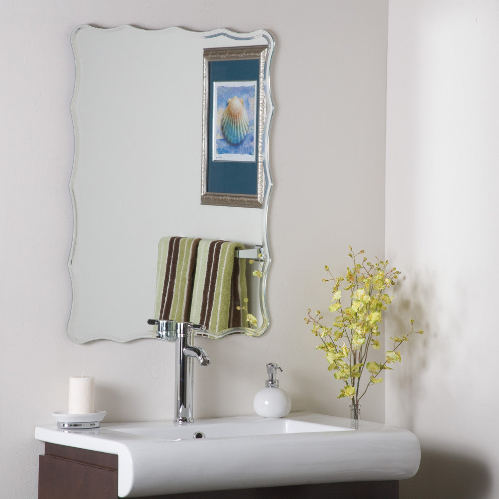 Frameless Ridge Mirror, 23.6"x31.5"