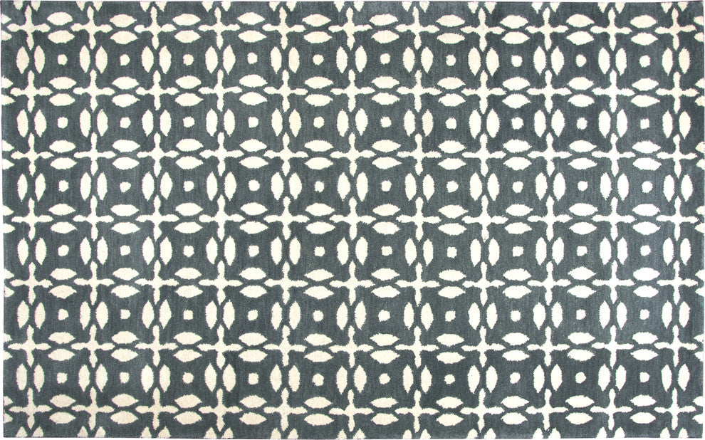 Rizzy Home Opus OP8231 Gray Print Area Rug, 8' Round