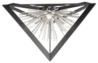 Sunburst  AC11442CH Flush Mount, Matte Black/Aluminum