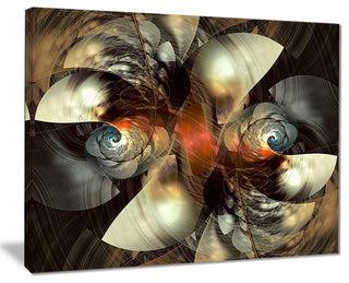 "Brown Fractal Artwork" Abstract Digital Art Canvas Print