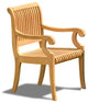 11-Piece Outdoor Teak Dining Set: 122" Rectangle Extn Table, 10 Giva Arm Chairs
