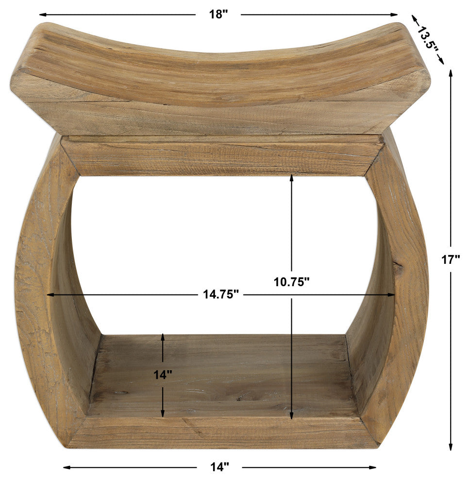 Uttermost Connor Elm Accent Stool