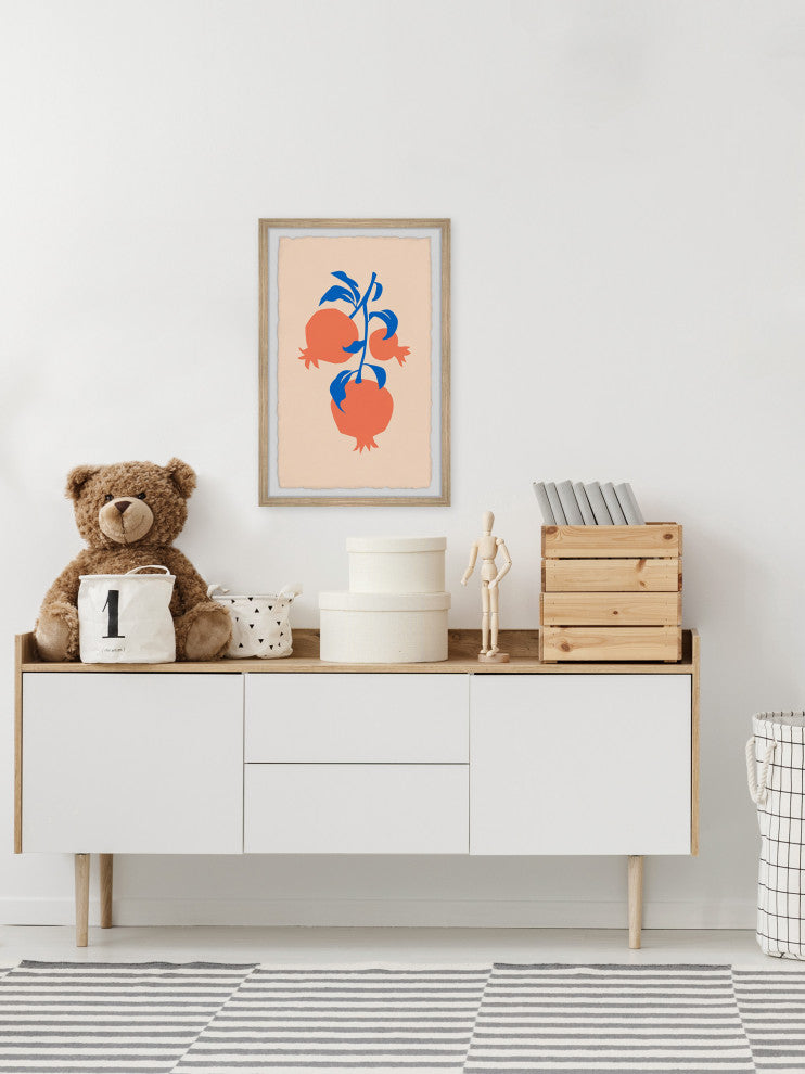 "Ripe Persimmon" Framed Painting Print, 16x24