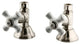 Kingston Brass Straight Stop Shut Off Valve, Brushed Nickel