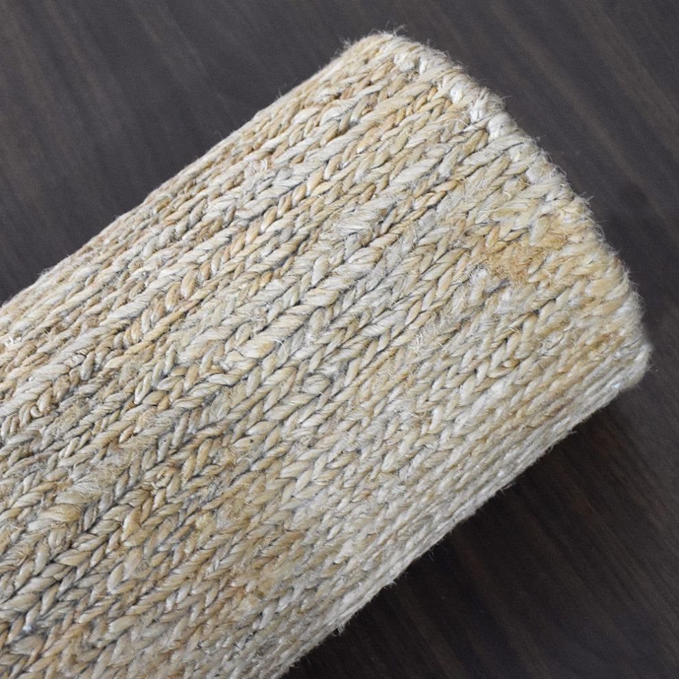 HAND WOVEN JUTE ECO-FRIENDLY SOLID AREA RUGS, Beige, Solid, Outdoor Indoor, [Rectangle] 9'x12'