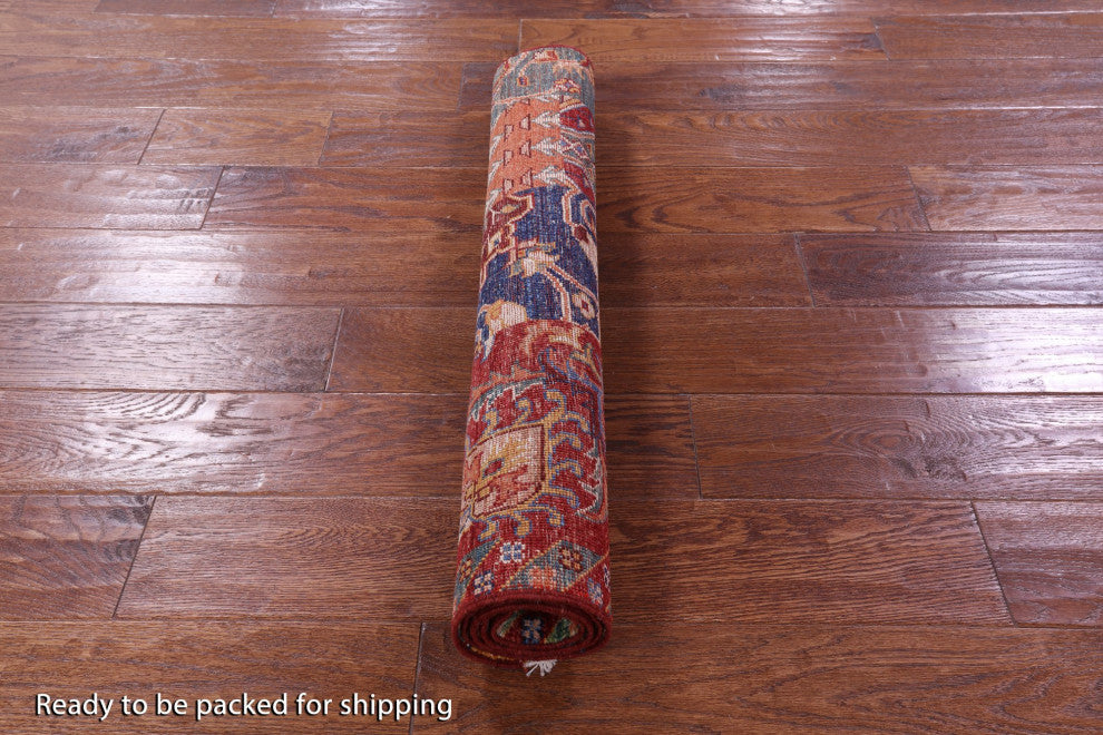 2' 8" X 4' 3" Super Kazak Hand Knotted Wool Rug - Q12769