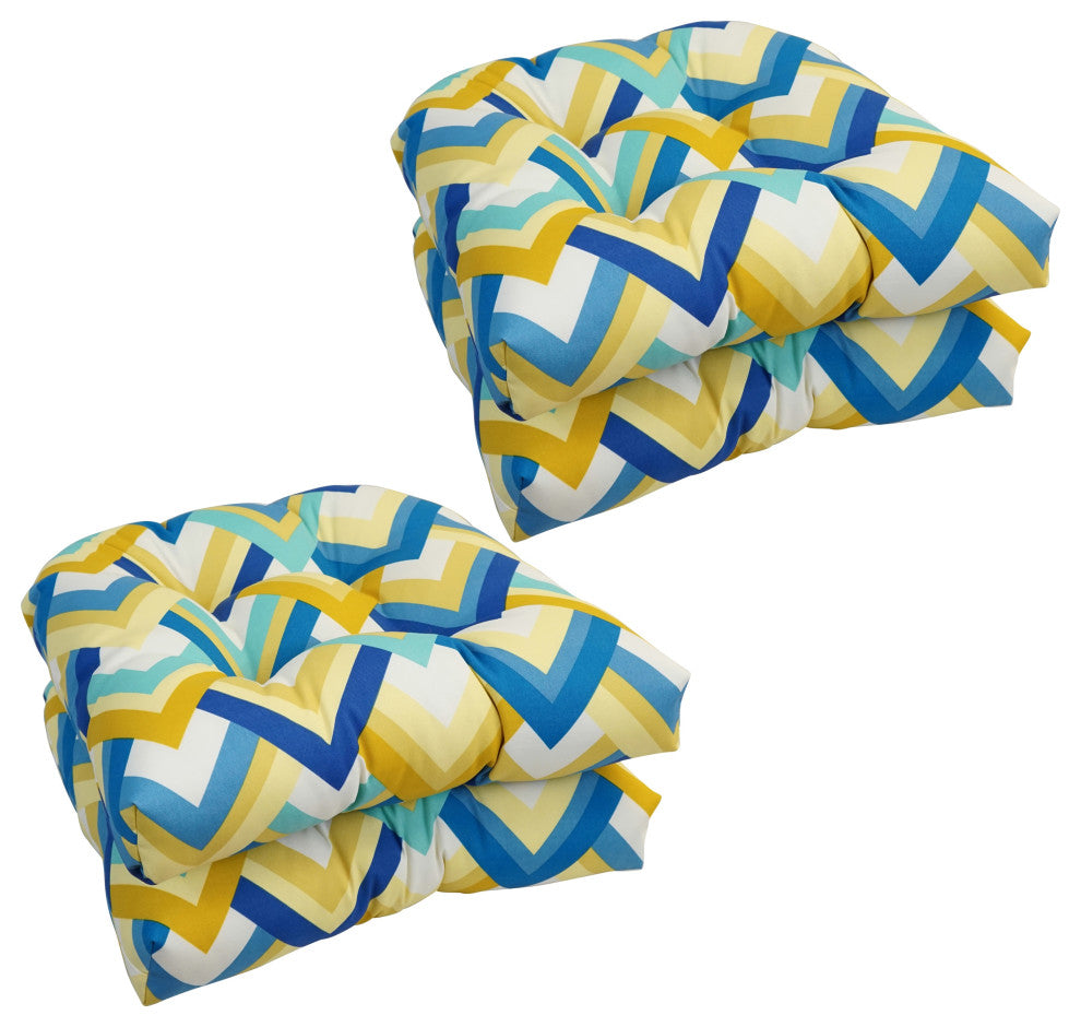 19" U-Shaped Dining Chair Cushions, Set of 4, Resort Cornsilk
