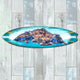 Island Surfboard Coastal Door Art, Approximate Size: 48x13.5