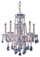 Crystorama Traditional Crystal 5-Light Mini Chandelier