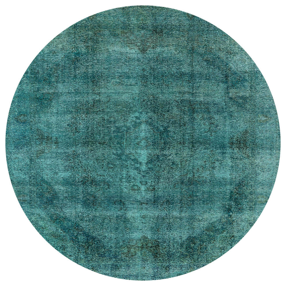 Ahgly Company Indoor Round Mid-Century Modern Area Rugs, 5' Round