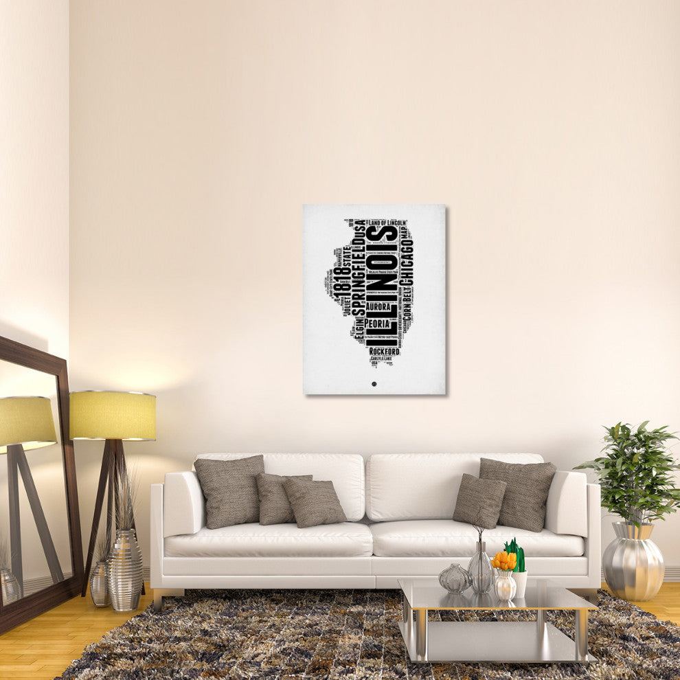 "Illinois Word Cloud 2" Fine Art Print