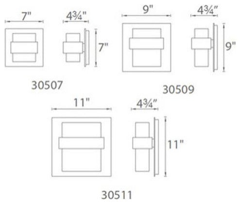 Modern Forms Pandora LED Wall Light, 7"