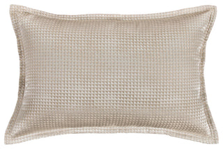 Sydney Champagne Jacquard Lumbar Pillow, 16"x24"