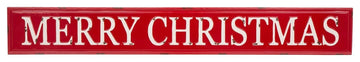 45.75" Enameled Metal "MERRY CHRISTMAS" Wall Sign