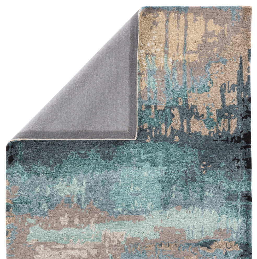 Jaipur Living Benna Handmade Abstract Blue/ Gray Area Rug 6'X9'