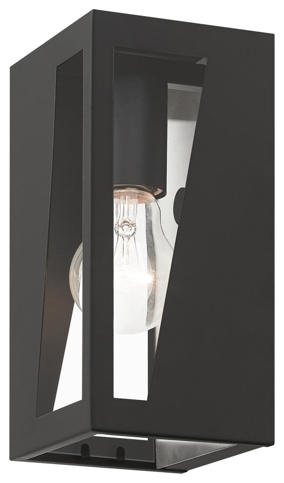 Livex Lighting Forsyth 1-Light Black Outdoor Small Wall Lantern