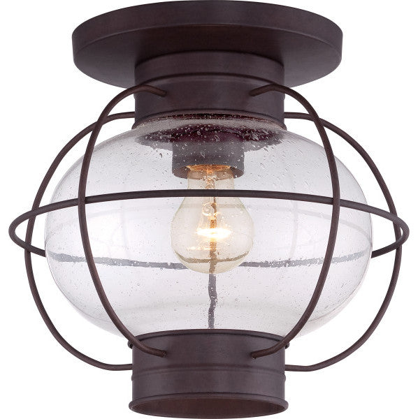 Quoizel COR1611K One Light Outdoor Flush Mount Cooper Mystic Black