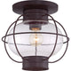 Quoizel COR1611K One Light Outdoor Flush Mount Cooper Mystic Black
