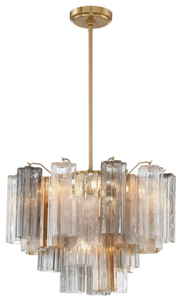 CRYSTORAMA Addis 6 Light Aged Brass Chandelier