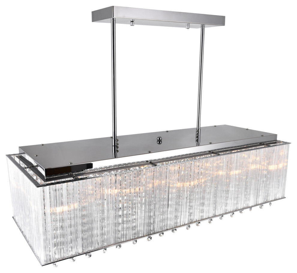 Spring Morning 10 Light Drum Shade Chandelier With Chrome Finish