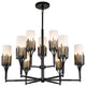 Sawgrass 9 Lt Chandelier in Black