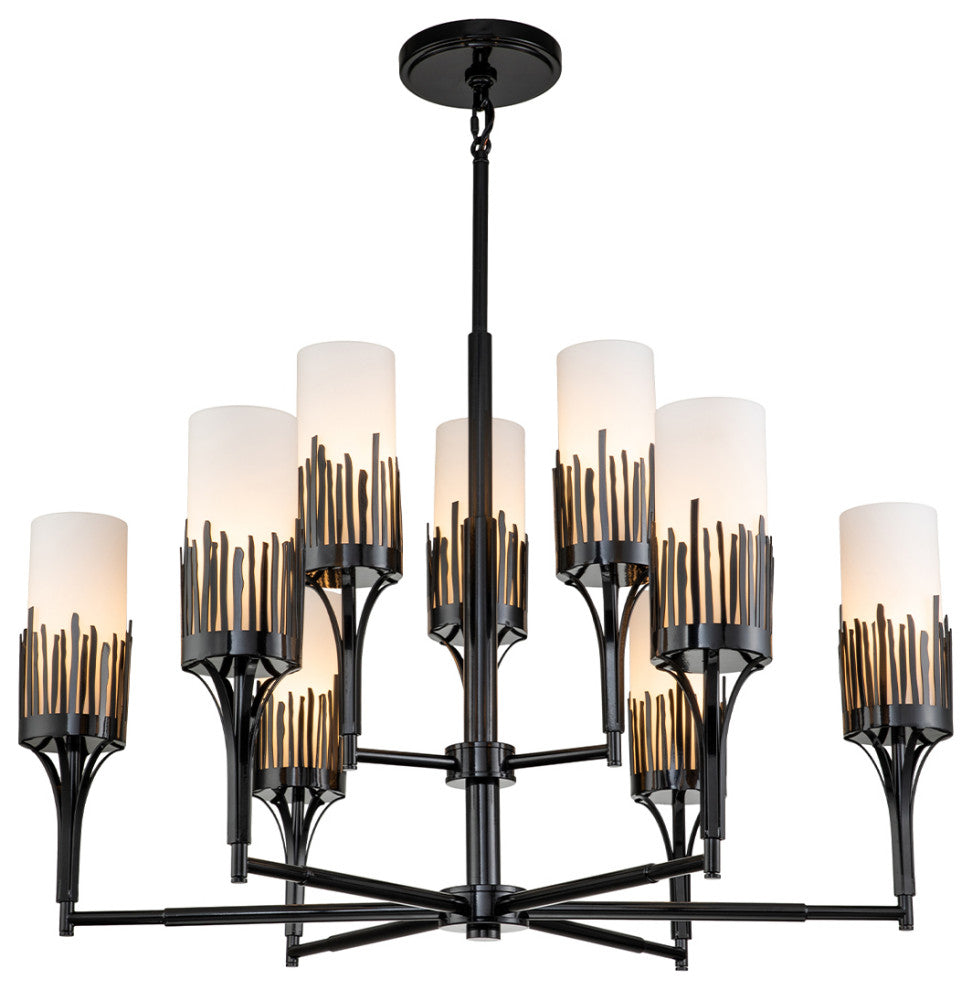 Sawgrass 9 Lt Chandelier in Black
