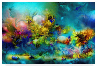 "Coral Reef Emerald" by RUNA, Canvas Art, 22"x32"