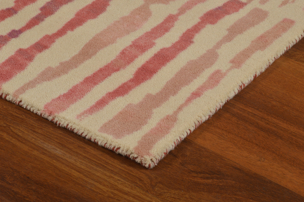 Blush Acacia Contemporary Modern Area Rug, 5'x7'