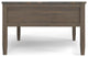 Ela Solid Wood Lift Top Coffee Table, Smoky Brown