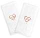 "I Love You Mom" Embroidered White Hand Towels, Melange, Set of 2