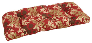 42"x19" U-Shaped Tufted Settee/Bench Cushion, Montfleuri Sangria