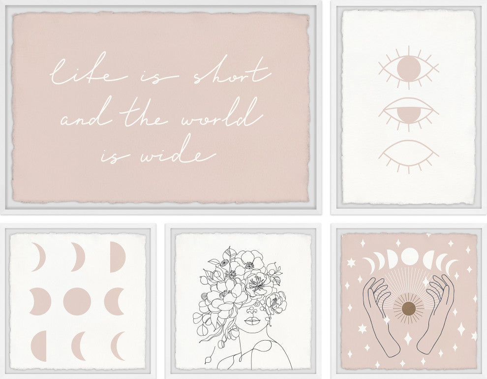 Healing Moon Pentaptych, 5-Piece Set