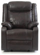 Ward Dark Brown Reclining Accent Chair With Pillow Top Arm