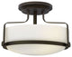 Hinkley Harper 14.5" Semi-Flush Ceiling Light, Oil Rubbed Bronze