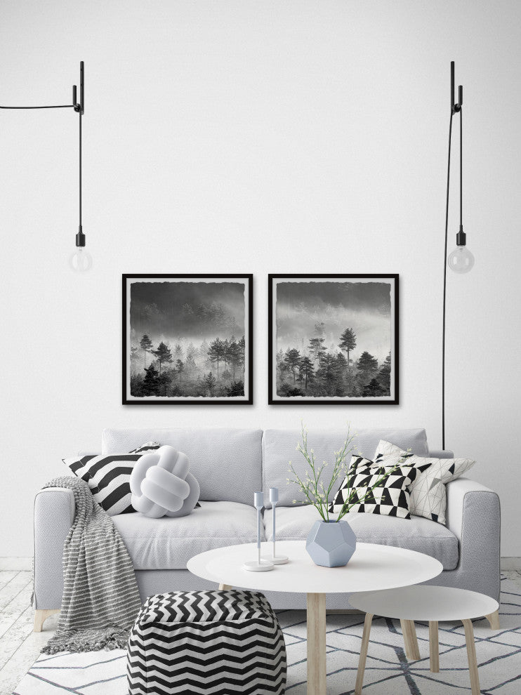 The Forest Spoke Diptych, 2-Piece Set, 24x24 Panels
