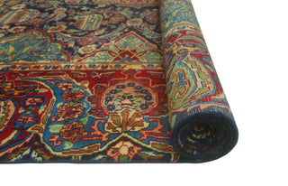 Fine Vintage Distressed Bernal Navy/Red Rug, 9'9 x 12'3