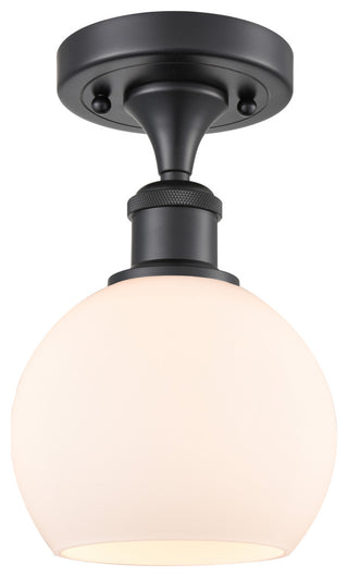 Innovations 516-1C-BK-G121-6-LED 1 Light Semi-Flush Mount, Matte Black