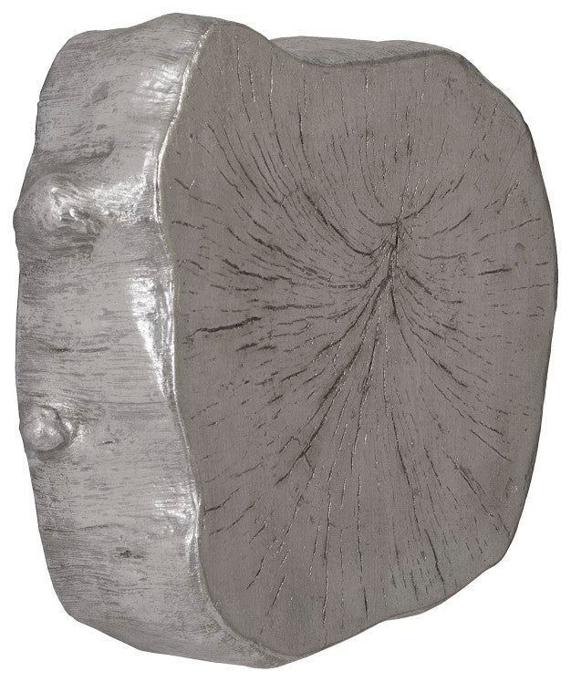 Log Wall Slice, Silver Leaf