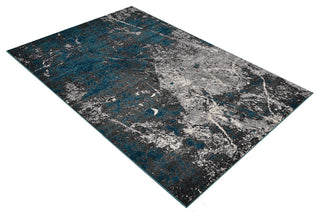 MACHINE MADE HEATSET POLYPROPYLENE AREA RUGS -Silver Ivory Color,Abstract Design, [Rectangle] 5'x8'