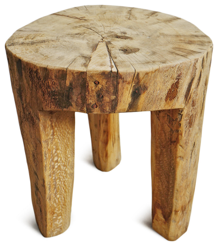 Rustic Naga Three Leg Wood Table 8